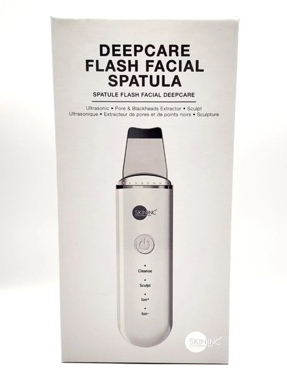 SKIN INC Deepcare Flash Facial Spatula Ultrasonic Pore Blackhead Extractor NIB